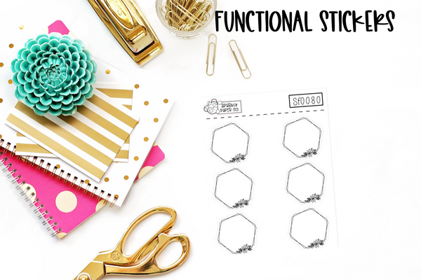 Daisy Hexagons Functional Stickers SF0080