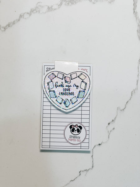 Sparkly Books Are My Love Language Magnetic Bookmark