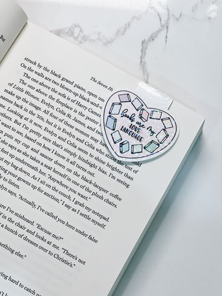Sparkly Books Are My Love Language Magnetic Bookmark
