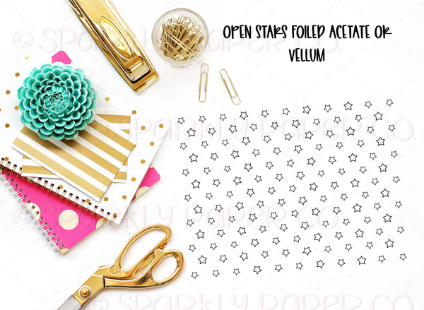 Open Stars Foiled Acetate or Vellum