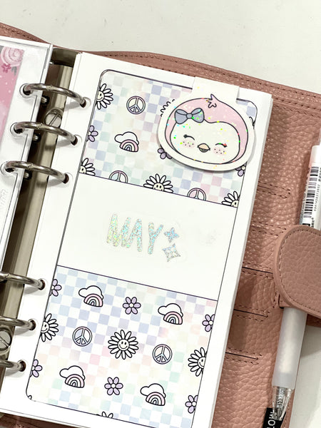 Sparkly Poppy Magnetic Bookmark