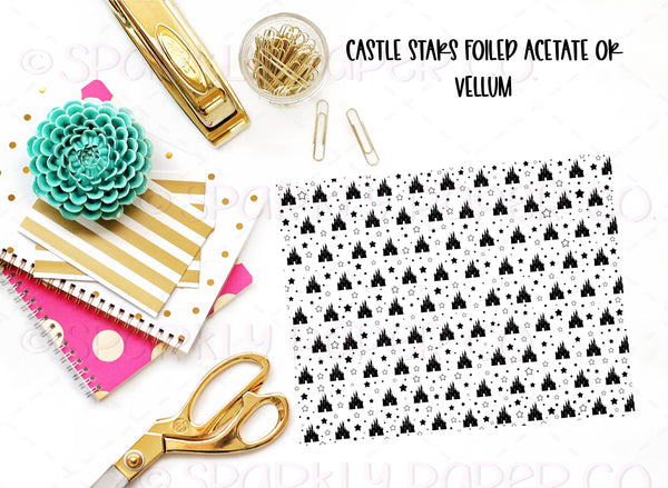 Castle and Stars Foiled Acetate or Vellum