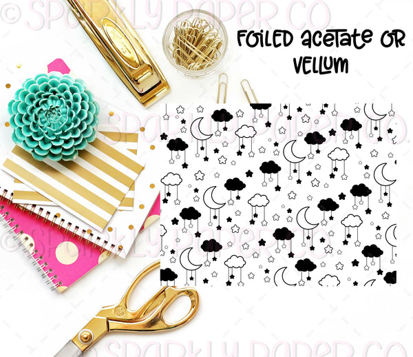 Hanging Stars Foiled Acetate or Vellum