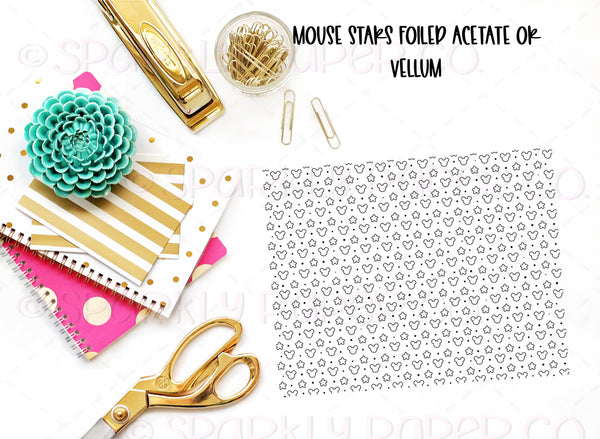 Mouse Stars Foiled Acetate or Vellum