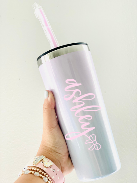 22 oz Stainless Steel CUSTOM NAME Tumbler