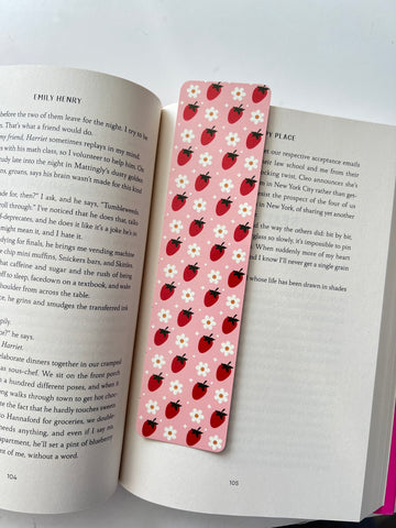 Strawberries & Daisies Bookmark