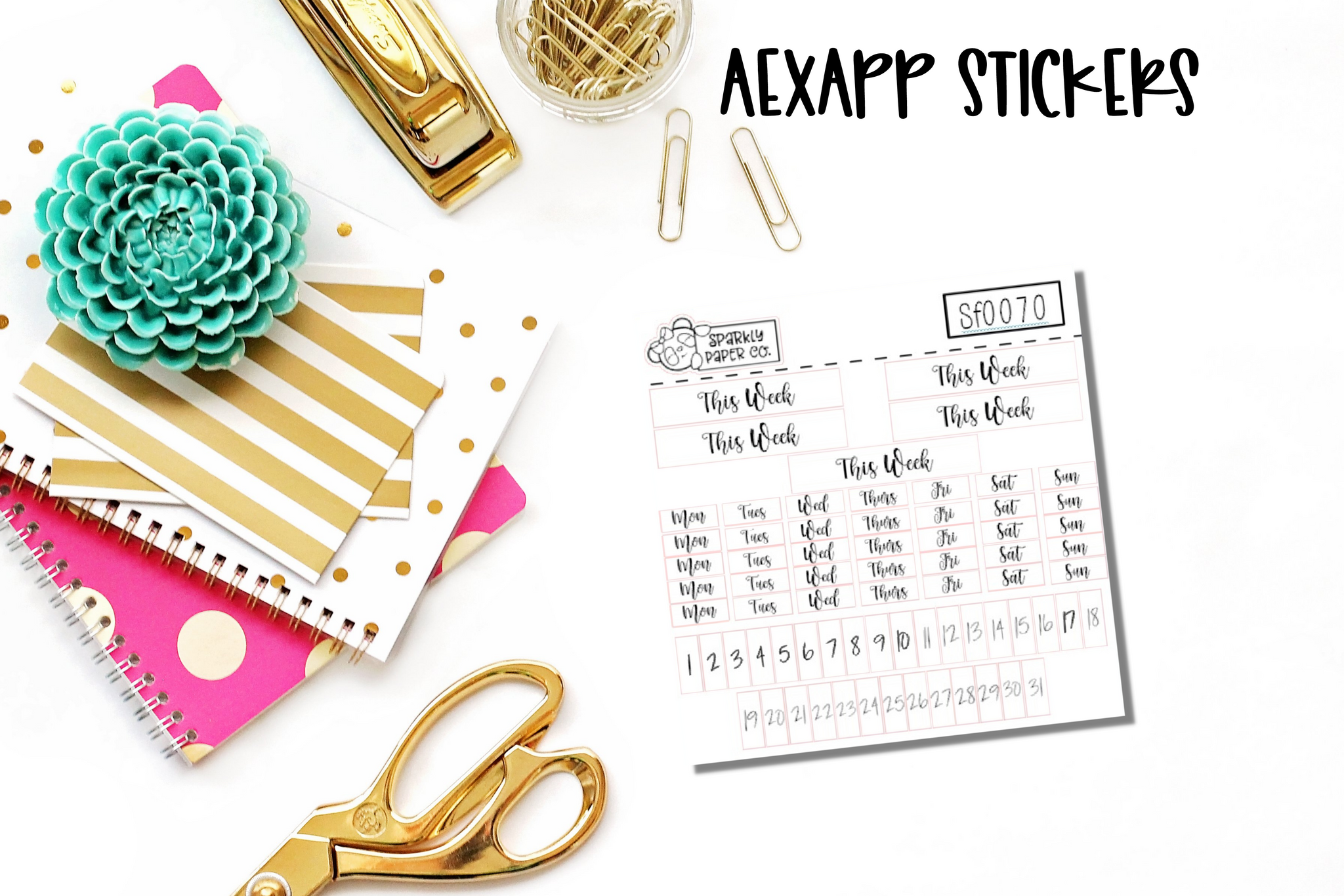 Fancy Font Daily AExAPP Stickers (sf0070)