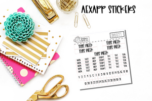 Simple Font Daily AExAPP Stickers (sf0071)