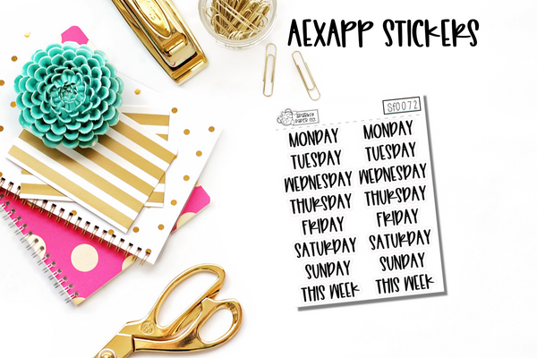 Weekly AExAPP Stickers (sf0072)