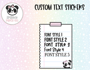 CUSTOM Text Stickers