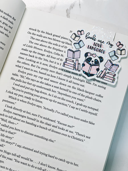Sparkly Patty Books Are My Love Language Magnetic Bookmark