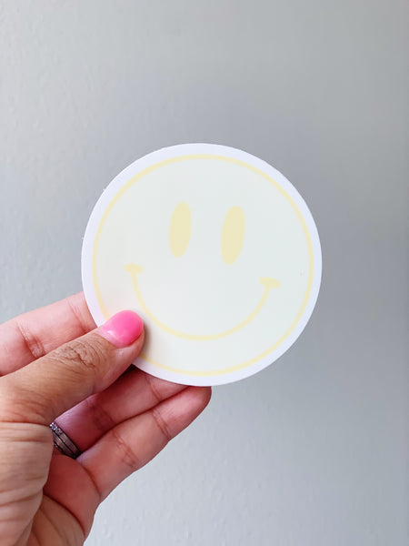Smiley Face Vinyl Sticker Die Cut