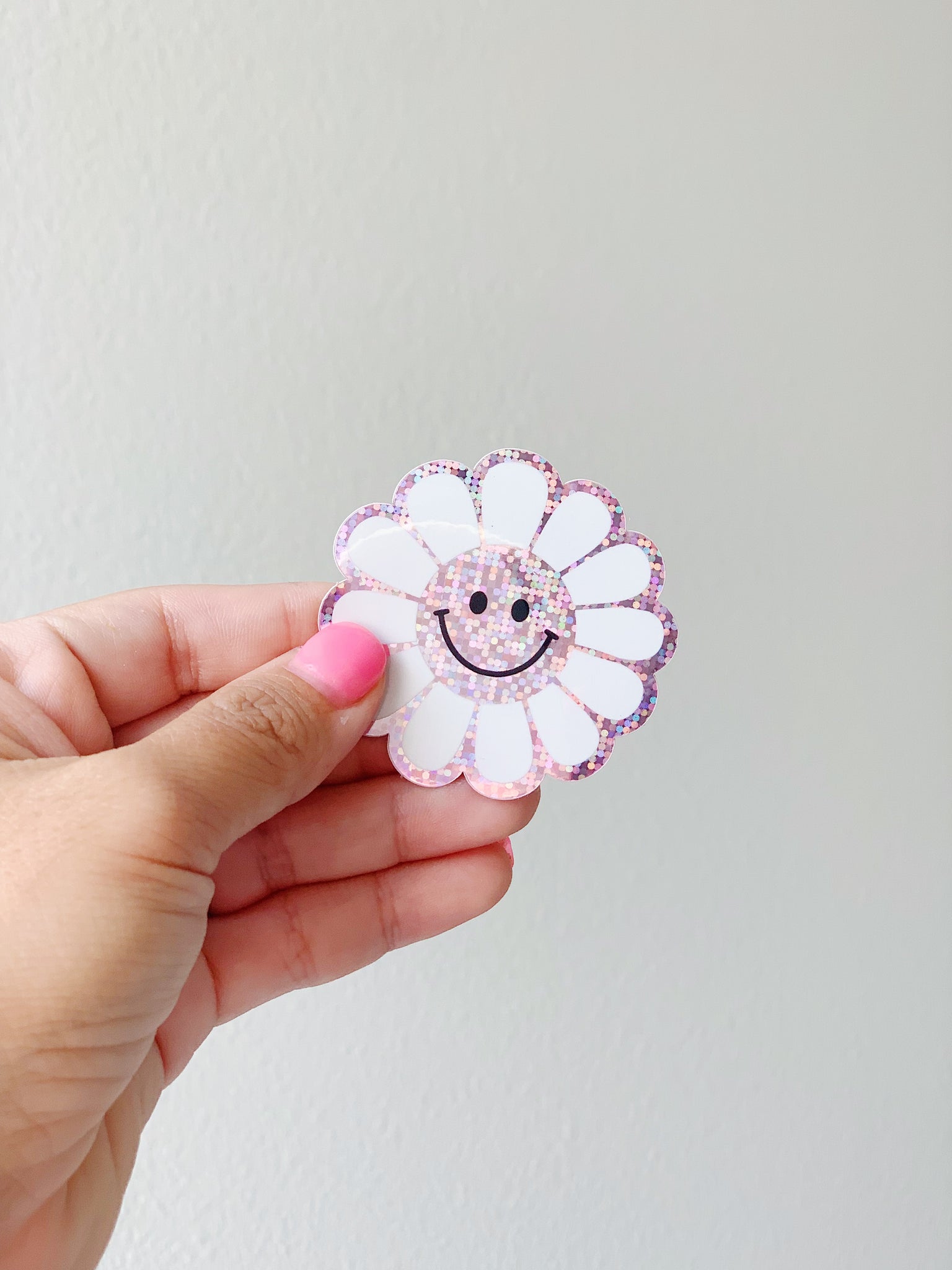 Flower Smiley Vinyl Sticker Die Cut