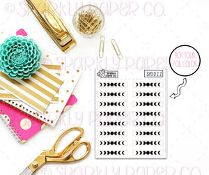 Foiled Moon Phase Stickers (clear paper) SF0022