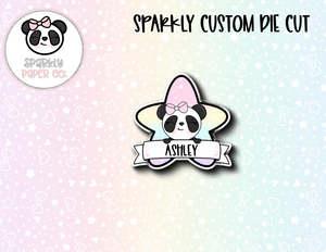 Patty Star Sparkly Custom Sticker Die Cut