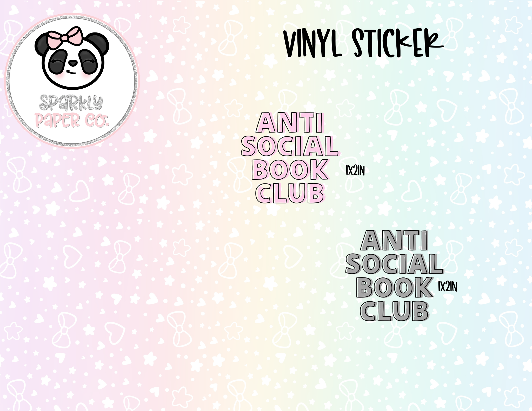 Anti Social Book Club Vinyl Sticker Die Cut