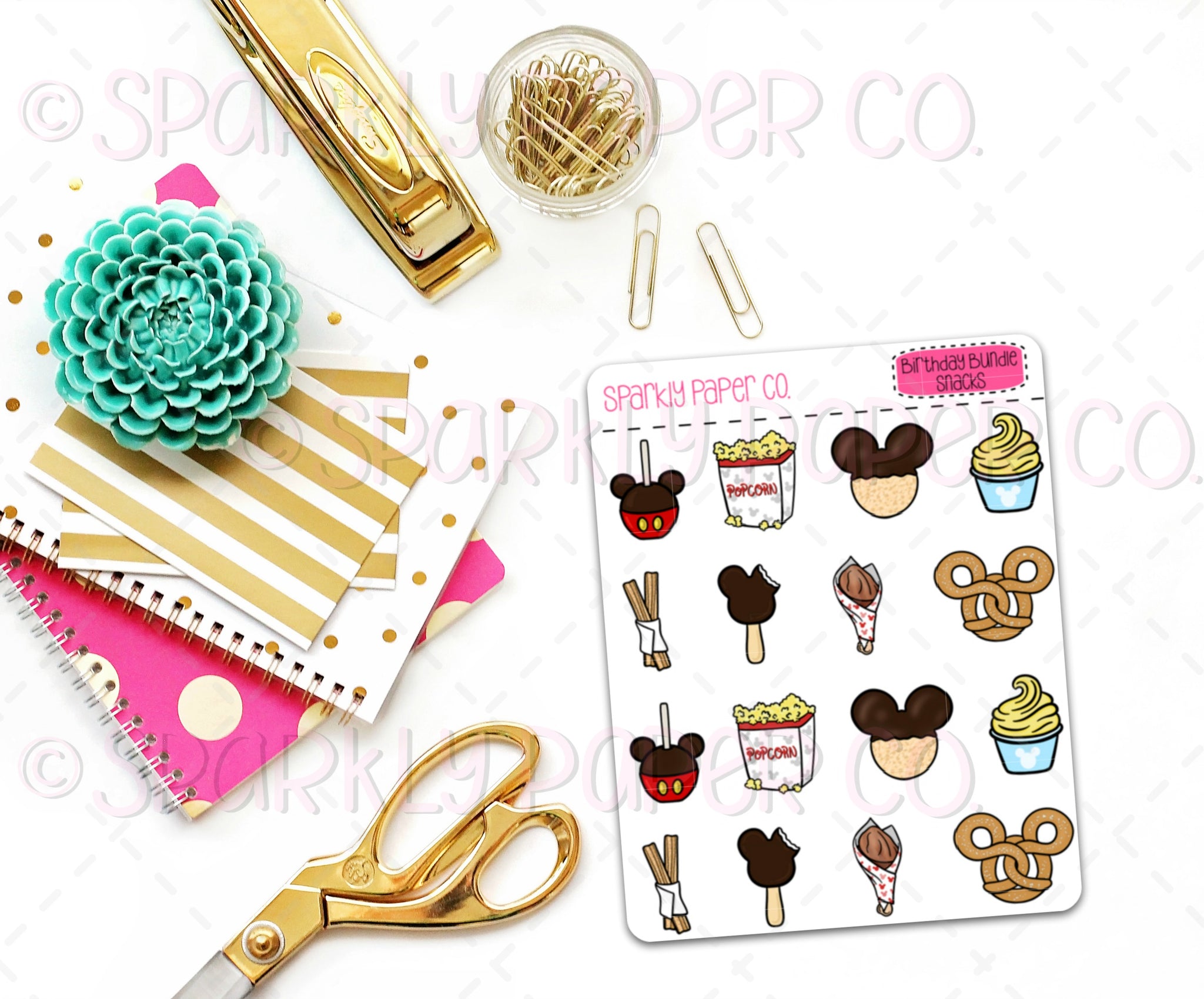 Magical Birthday Snacks Stickers (matte removable)