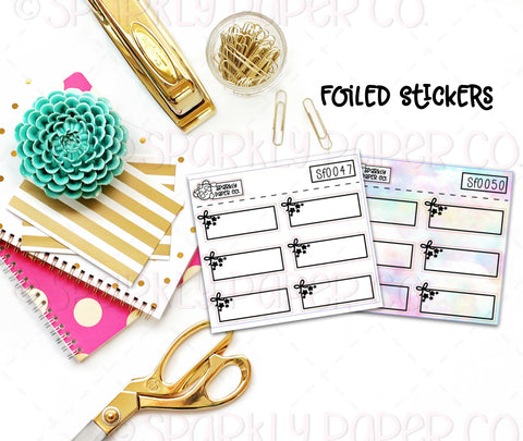 Foiled Bows & Stars Quarter Box Stickers (Sf0047/50 premium matte)