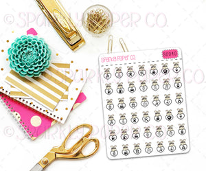 Bunny Icons Planner Stickers (matte removable) S0040