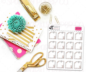 Champagne Bloom Sticky Note Stickers (matte removable) S0099
