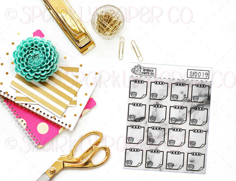 Foiled Marble Sticky Note Sticker SF0019