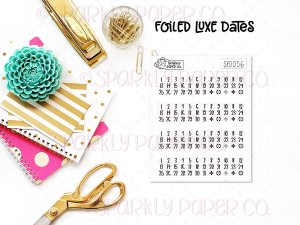 Foiled Luxe Dates (clear paper) SF0056