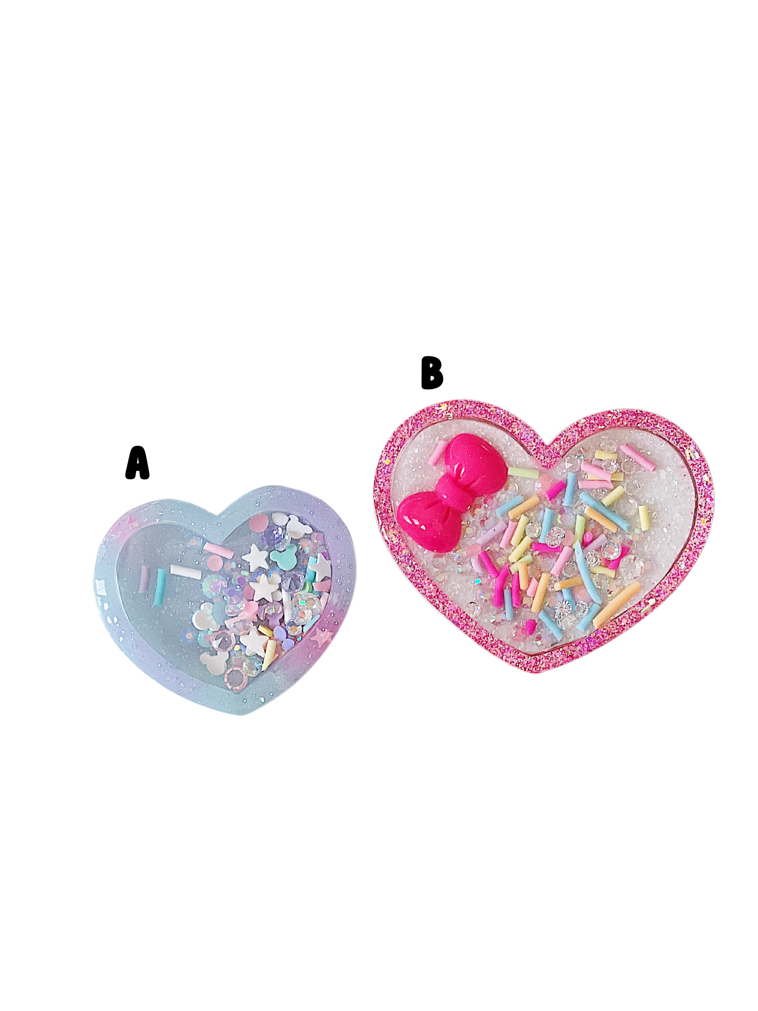 Heart Shaker Resin Keychain