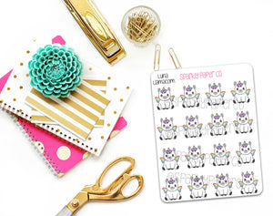 Luna the Llamacorn Planner Stickers