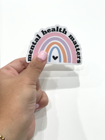 Mental Health Matters Rainbow Vinyl Sticker Die Cut *LIMITED*