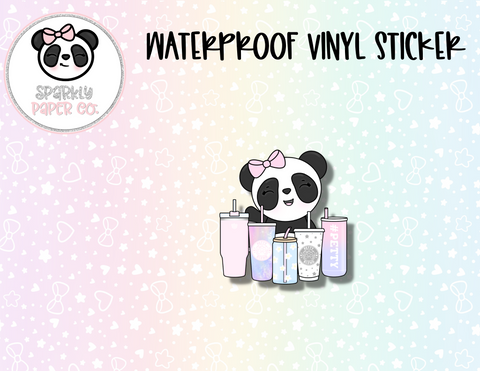 Patty Loves Cups Waterproof Vinyl Sticker