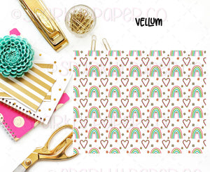 Rainbows and Candy Canes Vellum