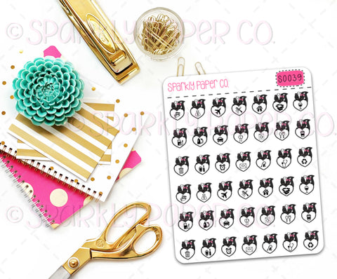 Skunk Icons Planner Stickers (matte removable) S0039