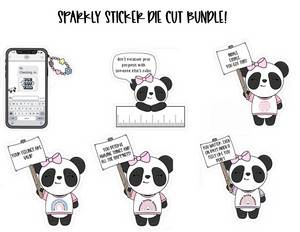 Patty Mental Health Sparkly Sticker Die cuts *LIMITED*