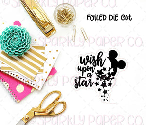 Wish Upon a Star Foiled Sticker Die cut